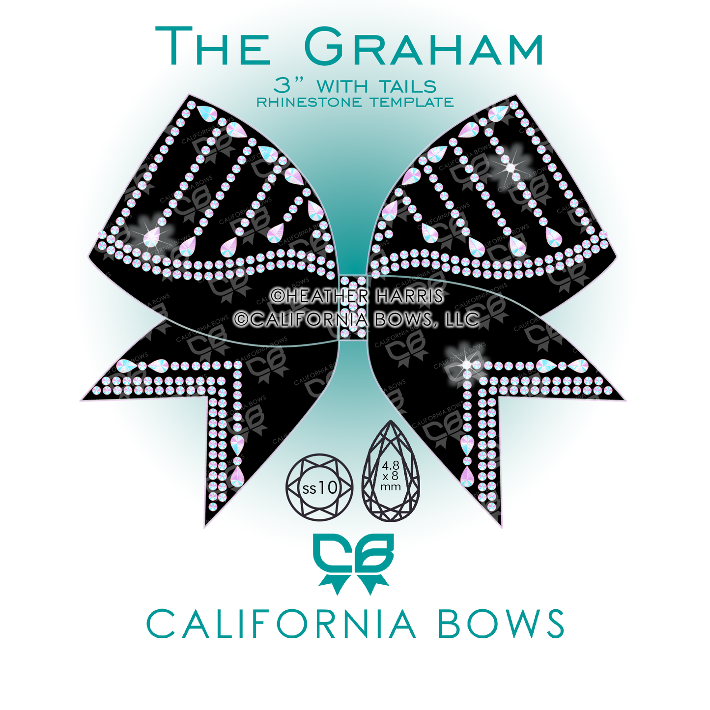Graham 3" Bow Rhinestone Template Download