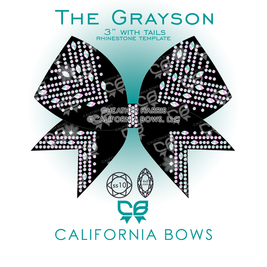 Grayson 3" Bow Rhinestone Template Download
