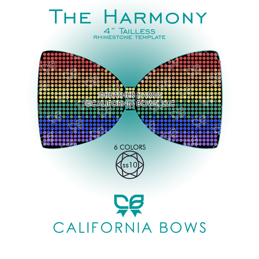 Harmony 4" Tailless Bow Rhinestone Template Download