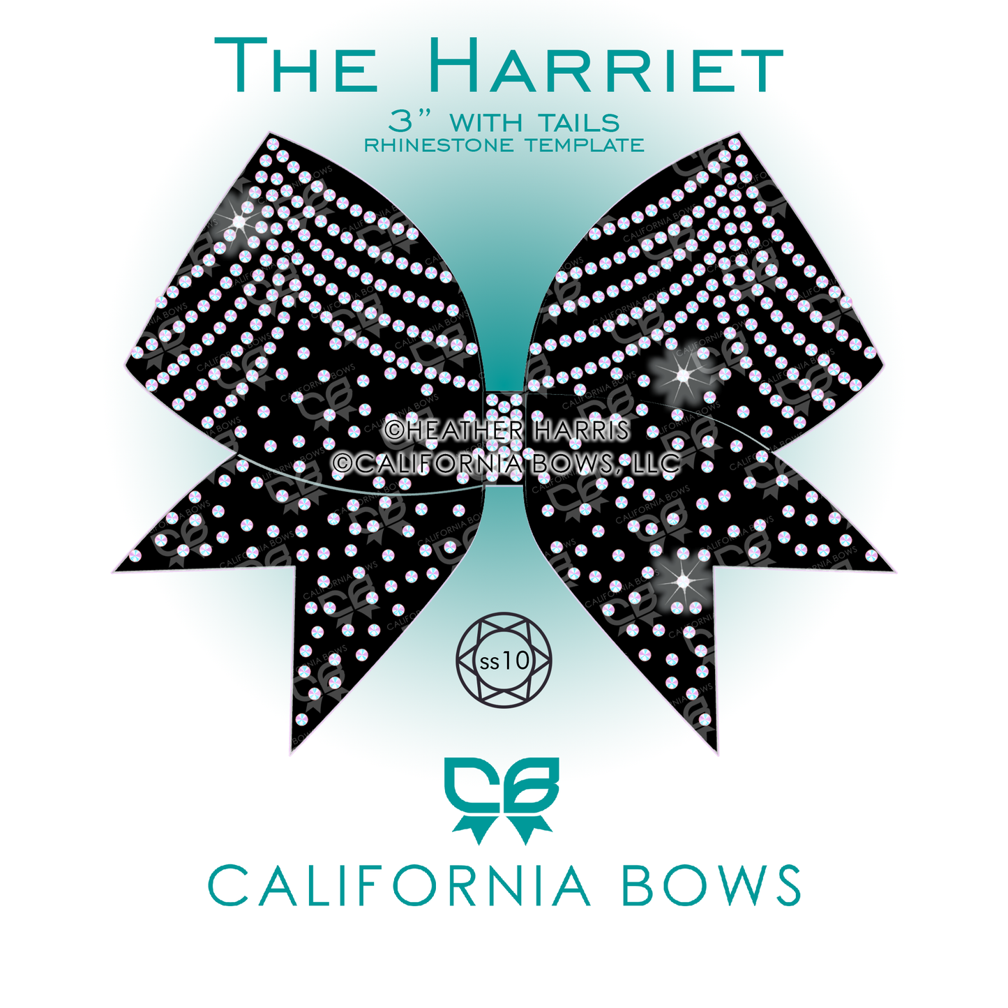 Harriet 3" Bow Rhinestone Template Download