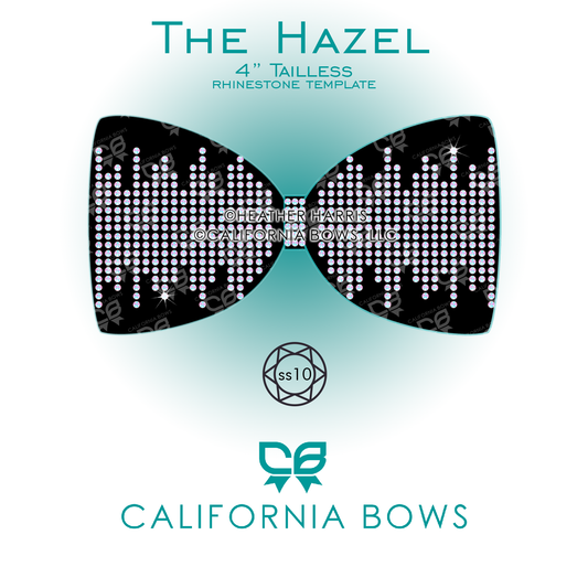 Hazel 4" Tailless Bow Rhinestone Template Download