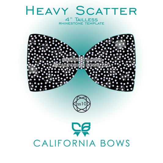 Heavy Scatter 4" Tailless Bow Rhinestone Template Download