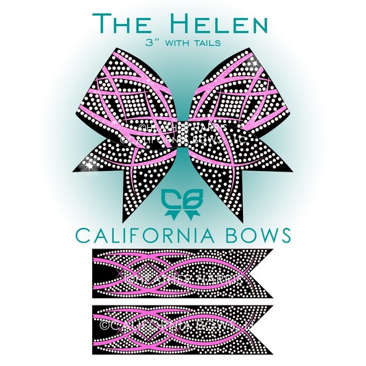 Helen 3" Bow Rhinestone & Vinyl Template Download