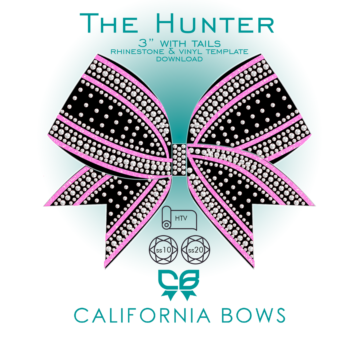 Hunter 3" Bow Rhinestone Template Download