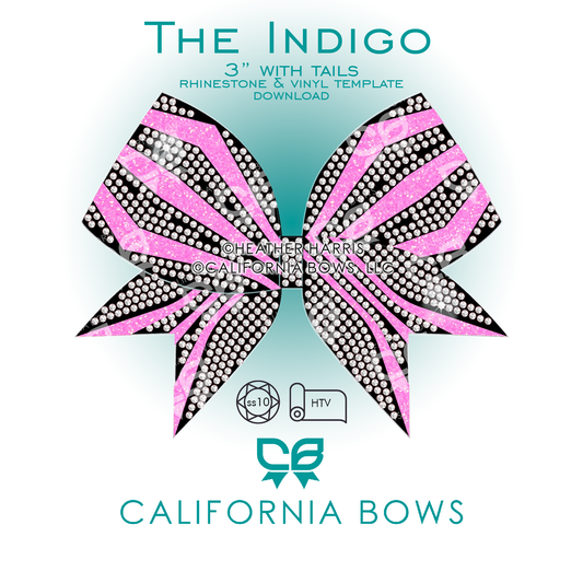 Indigo 3" Bow Rhinestone Template Download