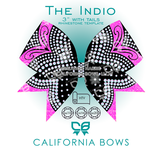 Indio 3" Bow Rhinestone Template Download