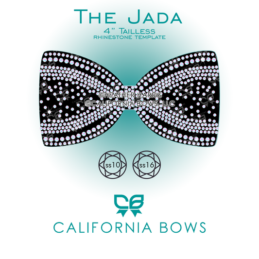 Jada 4" Tailless Bow Rhinestone Template Download