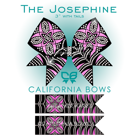 Josephine 3" Bow Rhinestone & Vinyl Template Download