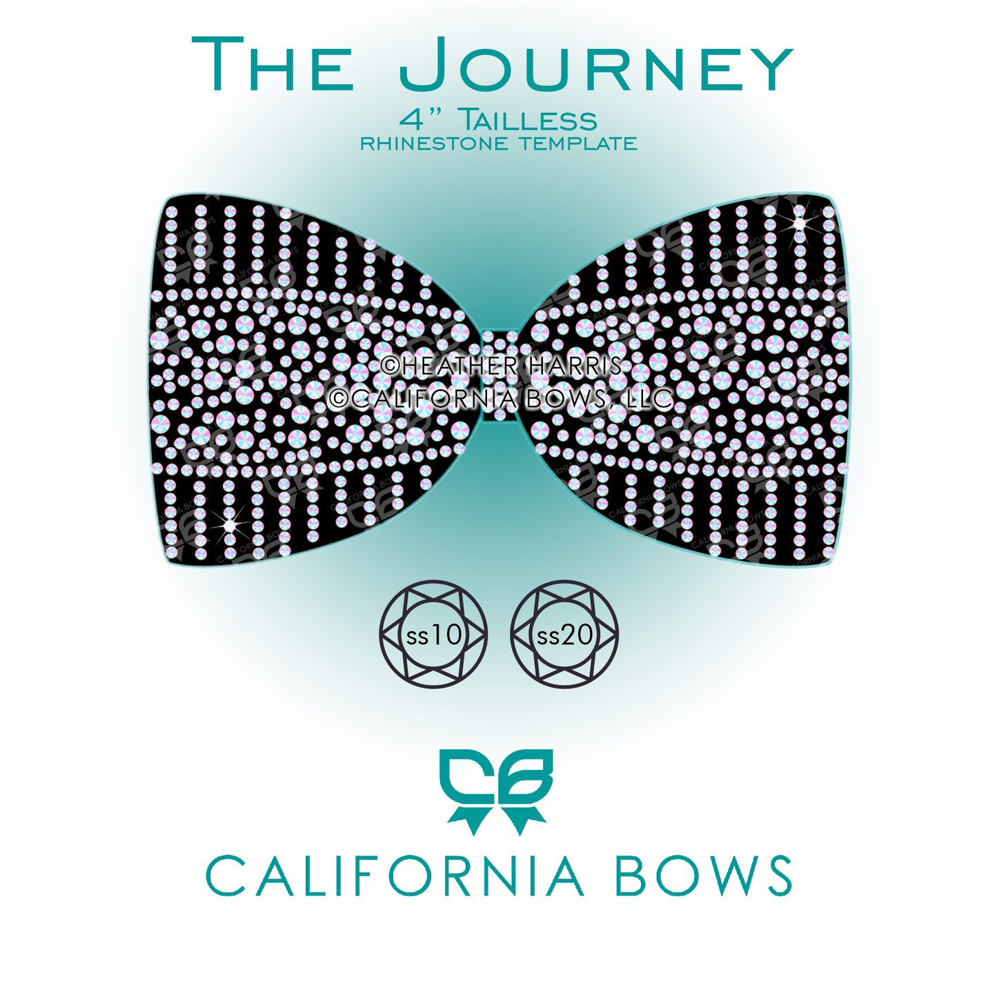 Journey 4" Tailless Bow Rhinestone Template Download