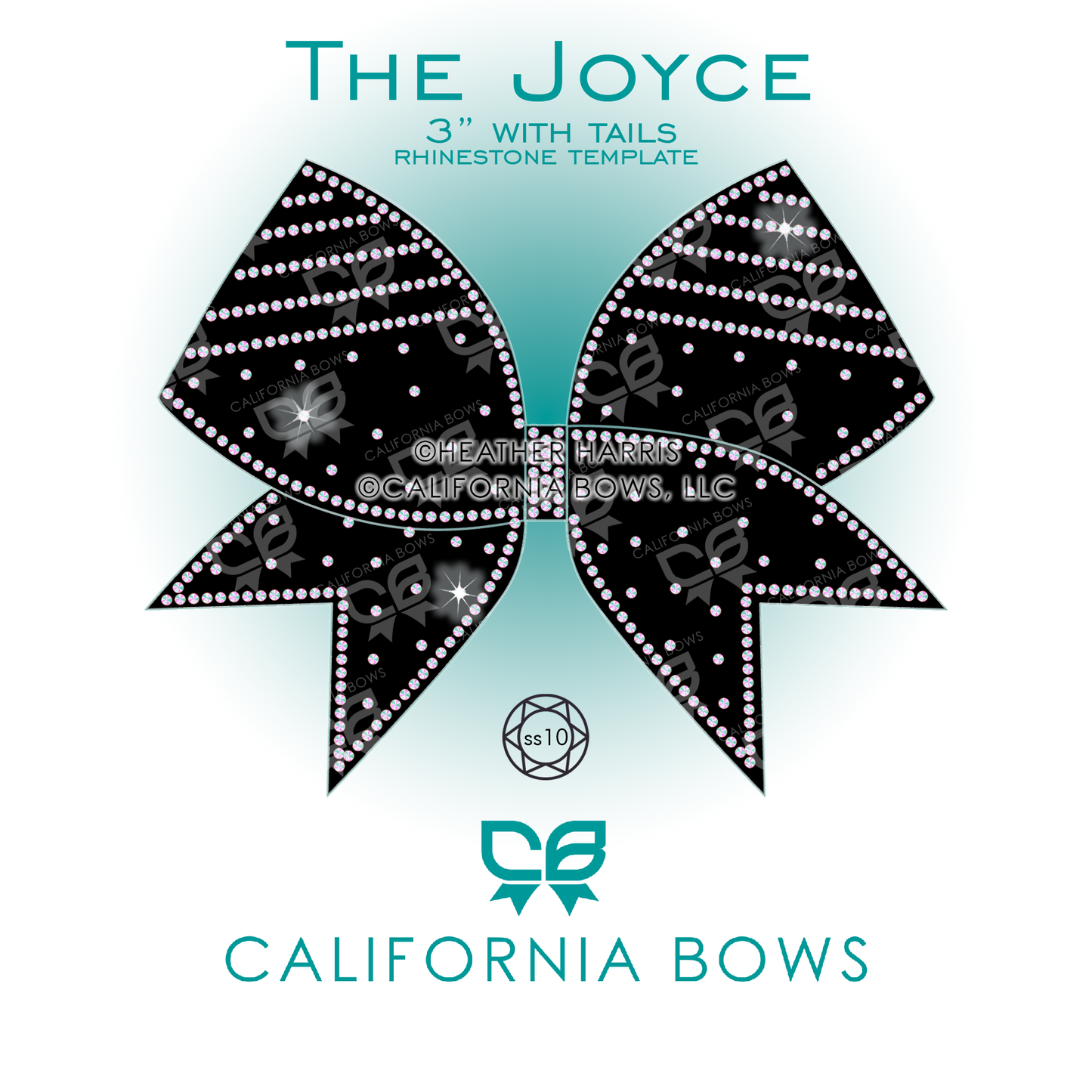 Joyce 3" Bow Rhinestone Template Download