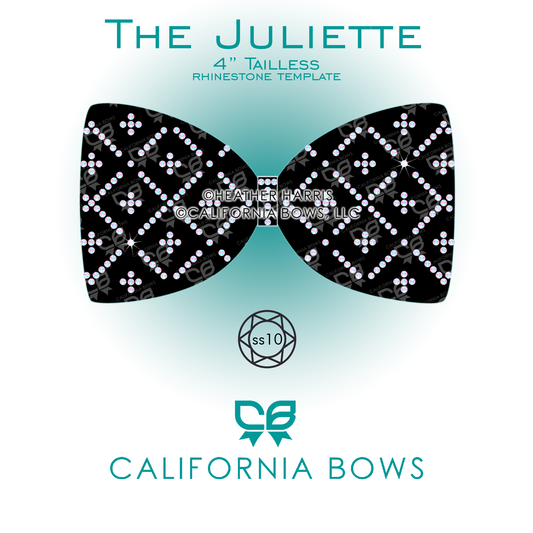 Juliette 4" Tailless Bow Rhinestone Template Download