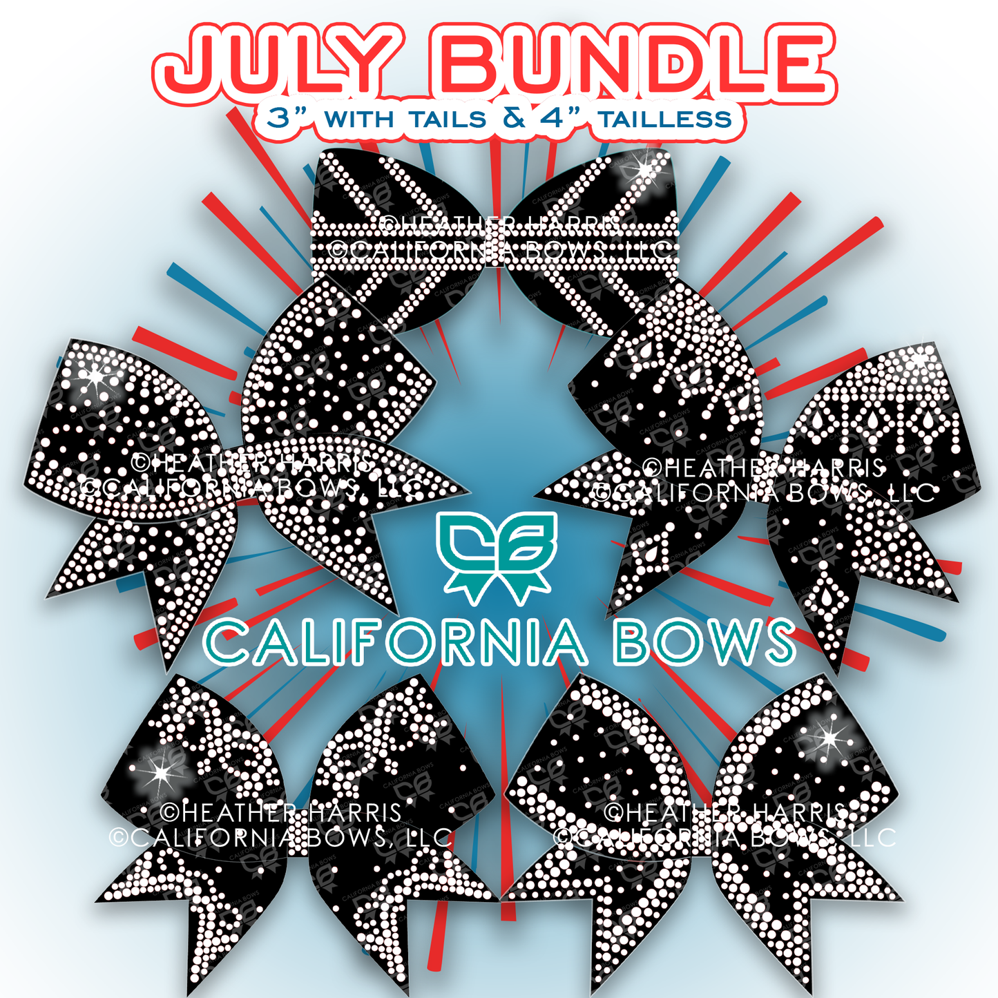 JULY Rhinestone & Vinyl Template Downloads
