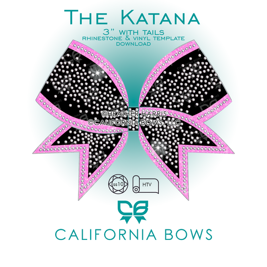 Katana 3" Bow Rhinestone Template Download