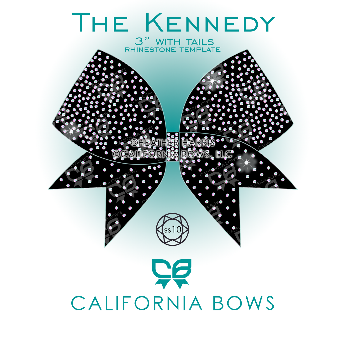 Kennedy 3" Bow Rhinestone Template Download