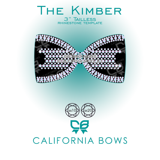 Kimber 3" Tailless Bow Rhinestone Template Download