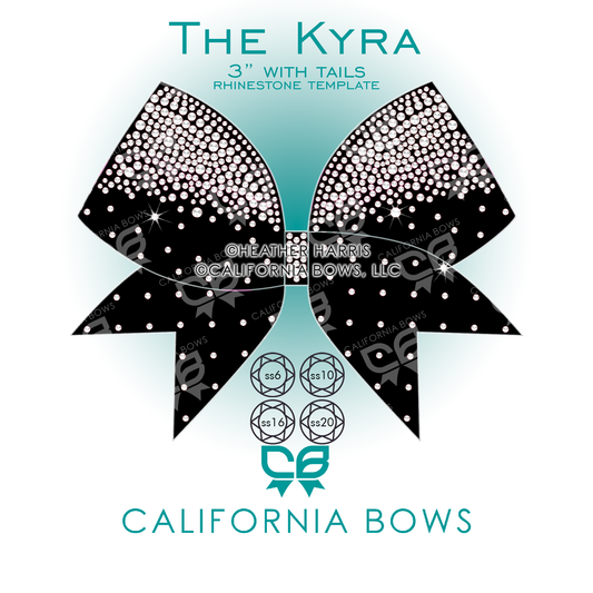 Kyra 3" Bow Rhinestone Template Download