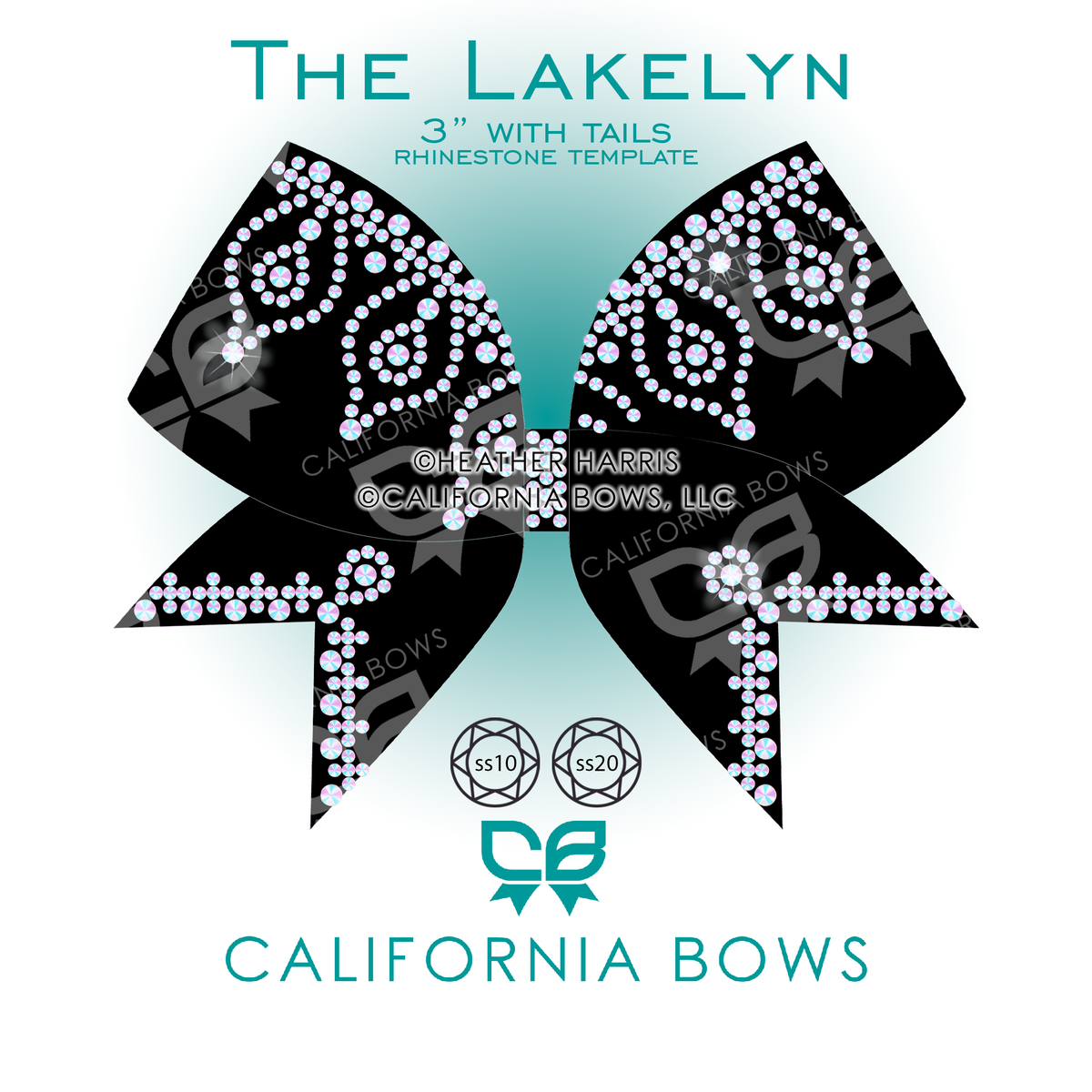 Lakelyn 3" Bow Rhinestone Template Download