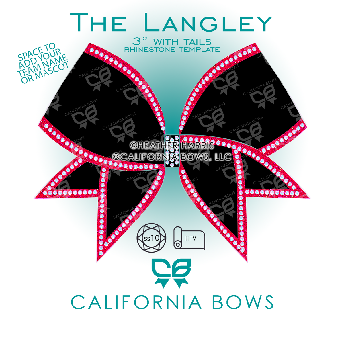Langley 3" Bow Rhinestone Template Download