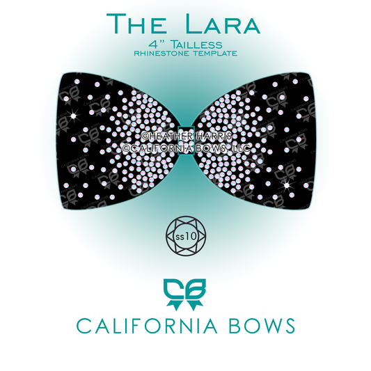 Lara 4" Tailless Bow Rhinestone Template Download