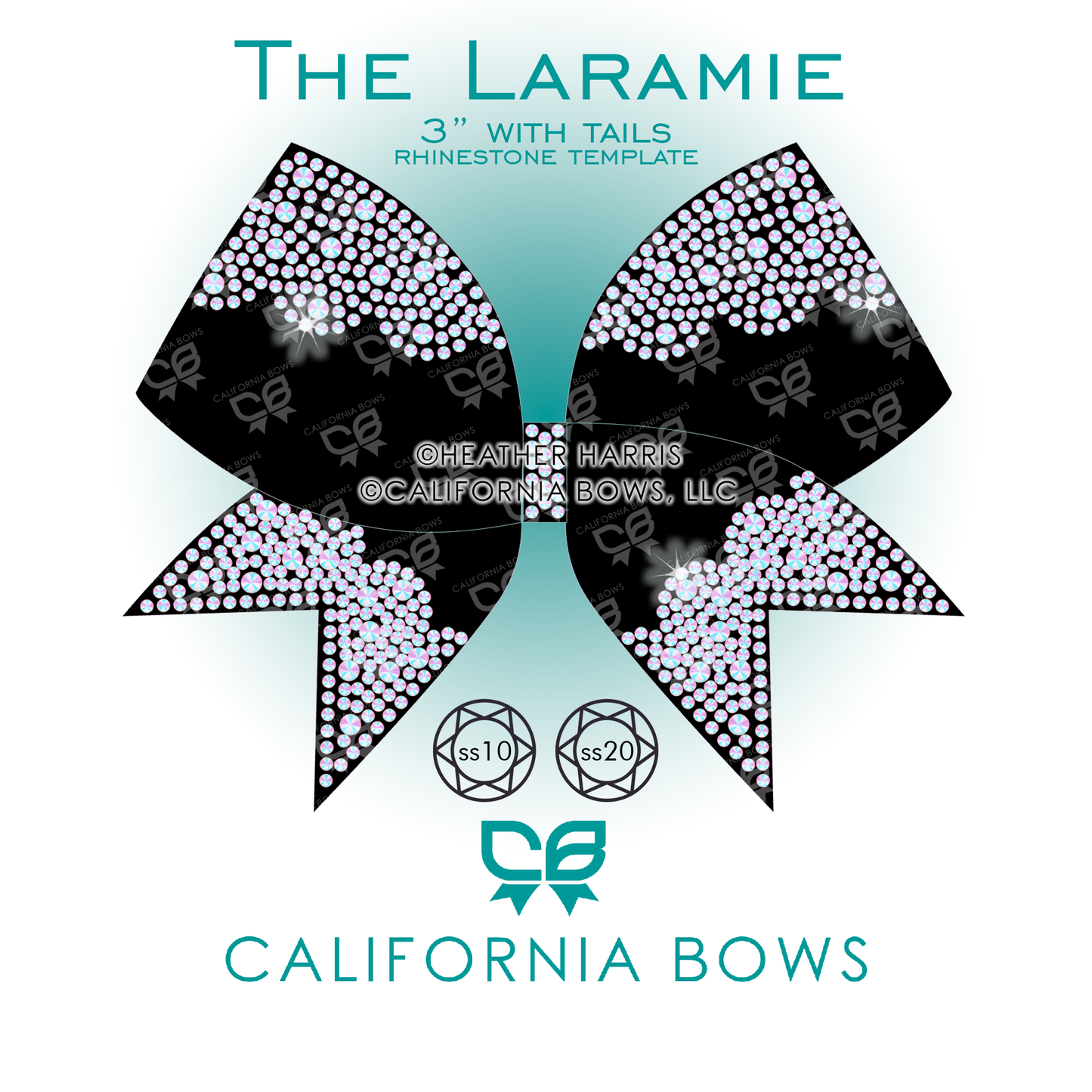 Laramie 3" Bow Rhinestone Template Download