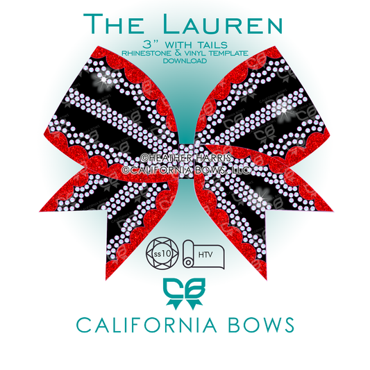 Lauren 3" Bow Rhinestone Template Download