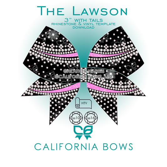 Lawson 3" Bow Rhinestone & Vinyl Template Download