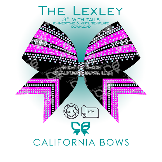 Lexley 3" Bow Rhinestone Template Download
