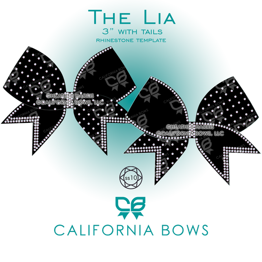 Lia 3" Bow Rhinestone Template Download