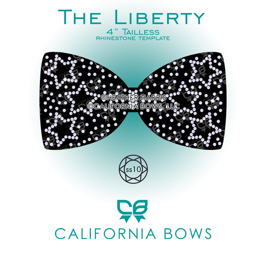Liberty 4" Tailless Bow Rhinestone Template Download