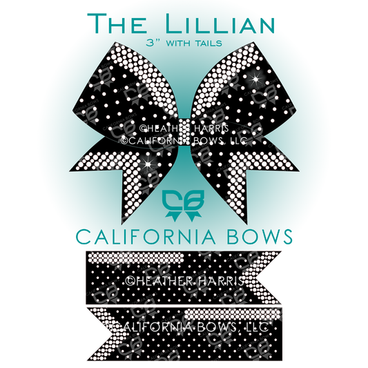 Lillian 3" Bow Rhinestone Template Download
