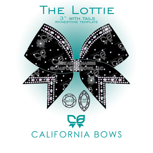 Lottie 3" Bow Rhinestone Template Download