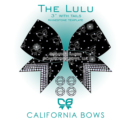 Lulu 3" Bow Rhinestone Template Download