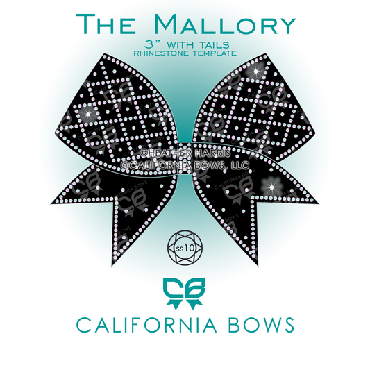 Mallory 3" Bow Rhinestone Template Download