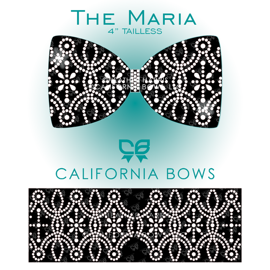 Maria 4" Tailless Bow Rhinestone Template Download