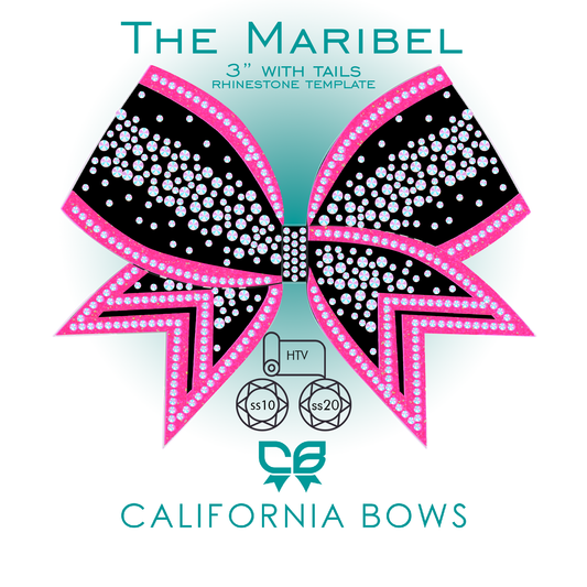 Maribel 3" Bow Rhinestone Template Download