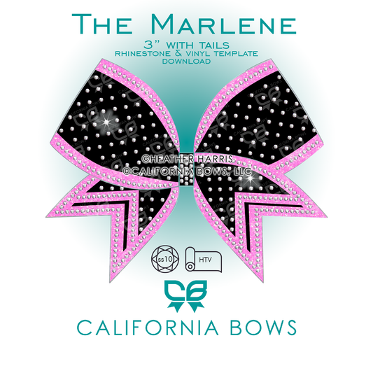 Marlene 3" Bow Rhinestone Template Download