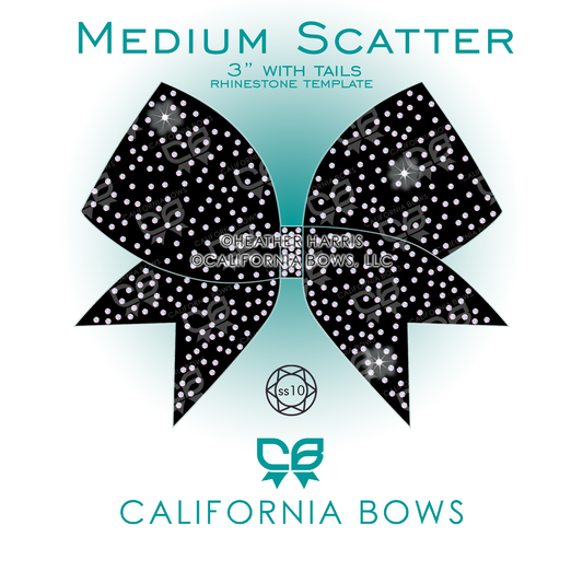 Medium Scatter 3" Bow Rhinestone Template Download