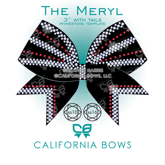 Meryl 3" Bow Rhinestone Template Download