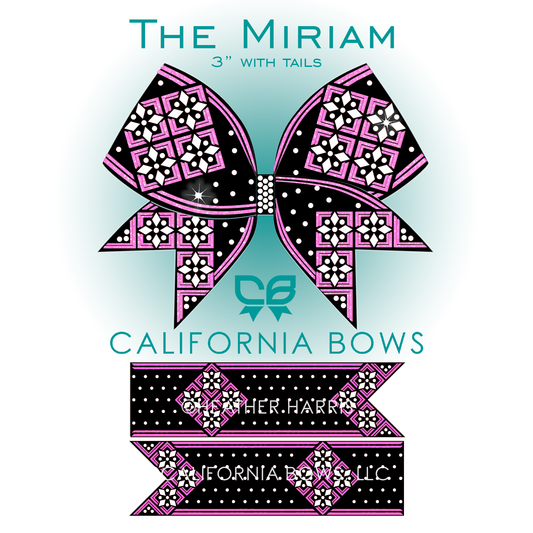 Miriam 3" Bow Rhinestone Template Download