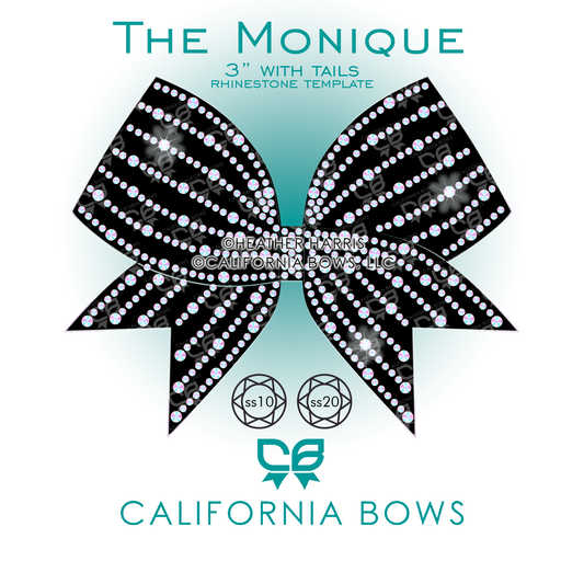 Monique 3" Bow Rhinestone Template Download