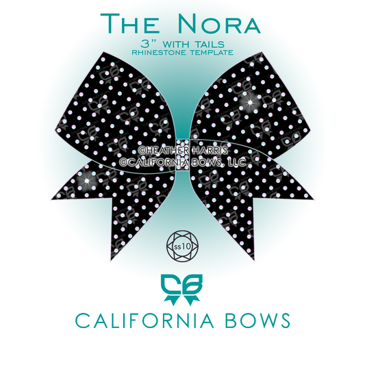 Nora 3" Bow Rhinestone Template Download