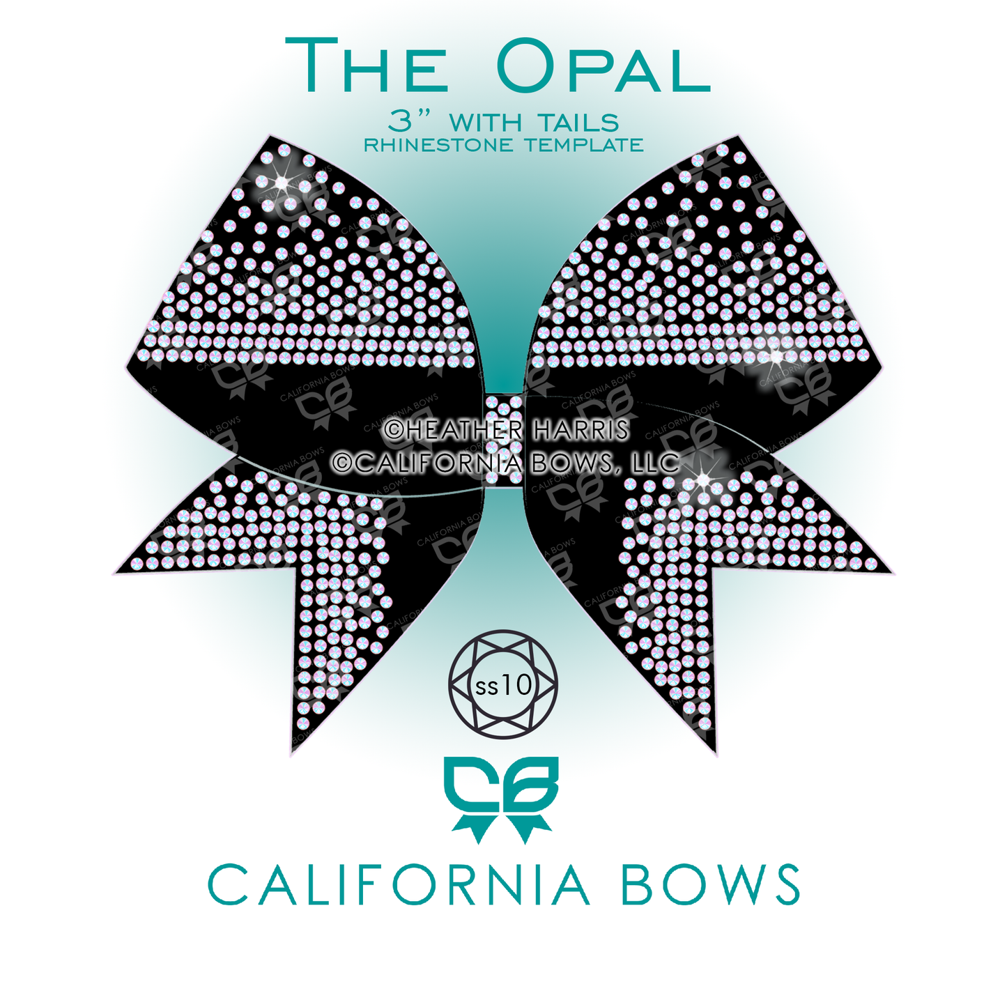 Opal 3" Bow Rhinestone Template Download