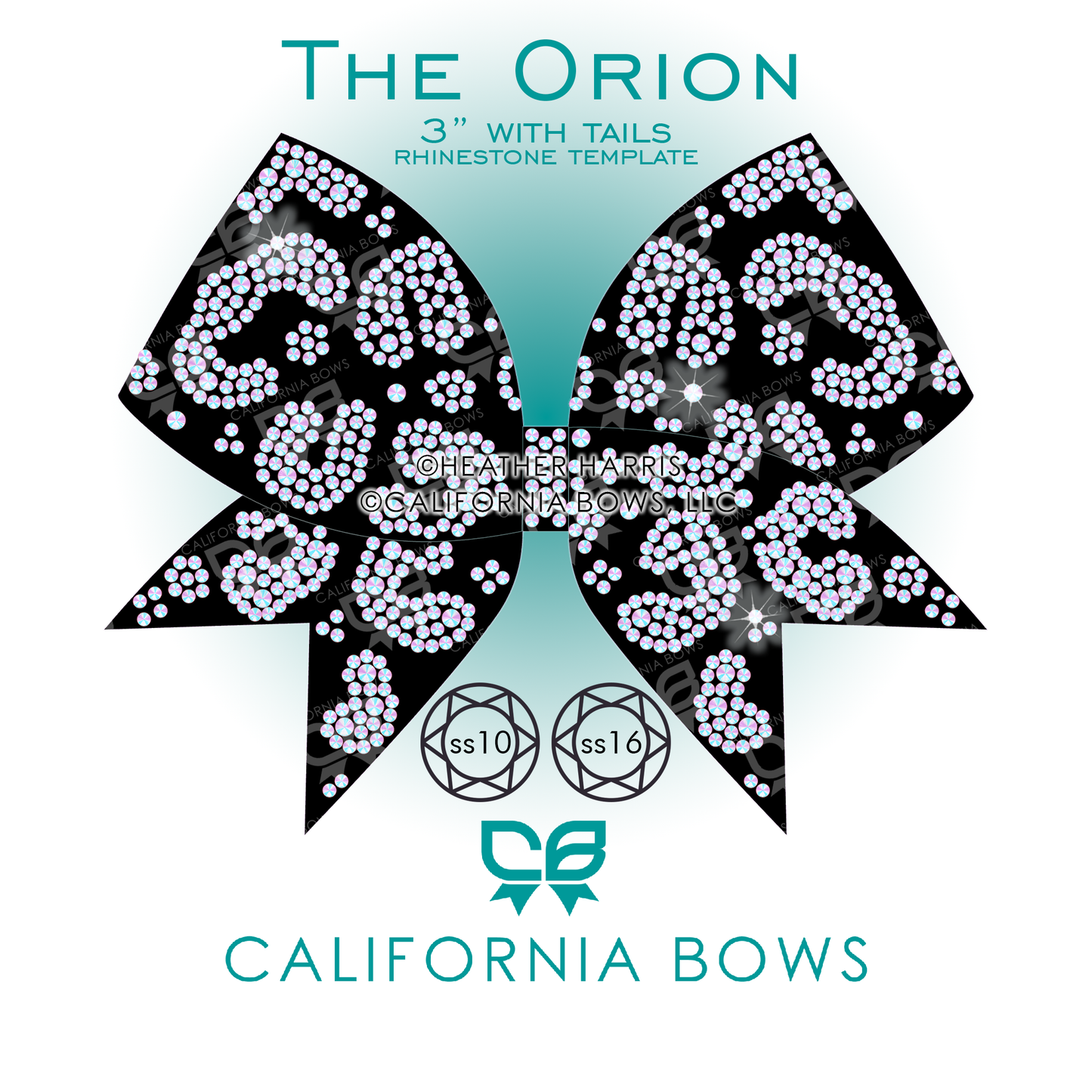 Orion 3" Bow Rhinestone Template Download
