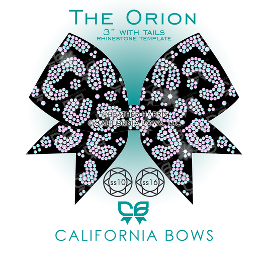 Orion 3" Bow Rhinestone Template Download