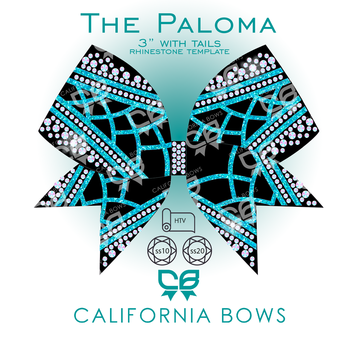 Paloma 3" Bow Rhinestone Template Download
