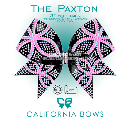 Paxton 3" Bow Rhinestone & Vinyl Template Download