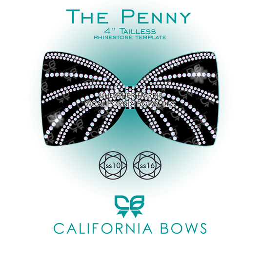 Penny 4" Tailless Bow Rhinestone Template Download