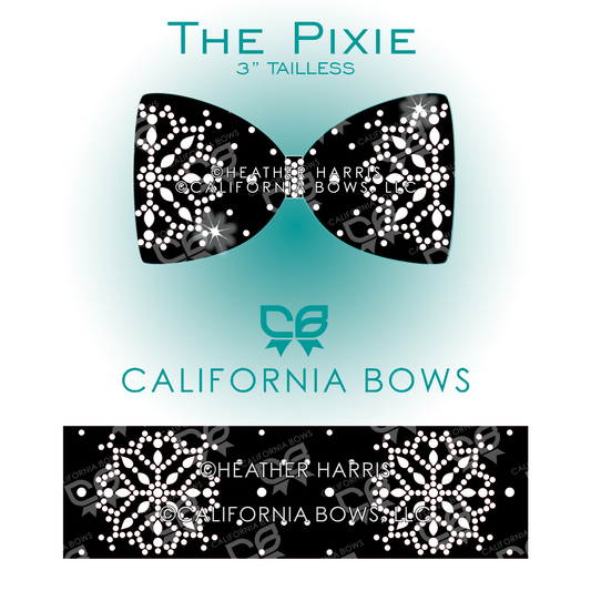 Pixie 3" Tailless Bow Rhinestone Template Download