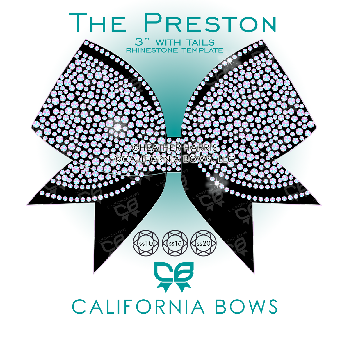 Preston 3" Bow Rhinestone Template Download