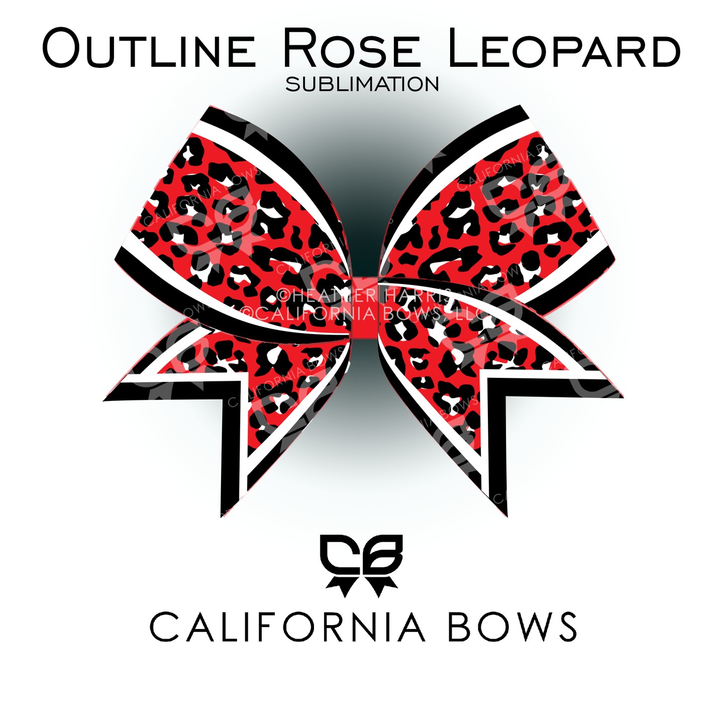 Rose Leopard Cheetah Bow Sublimation Download PNG